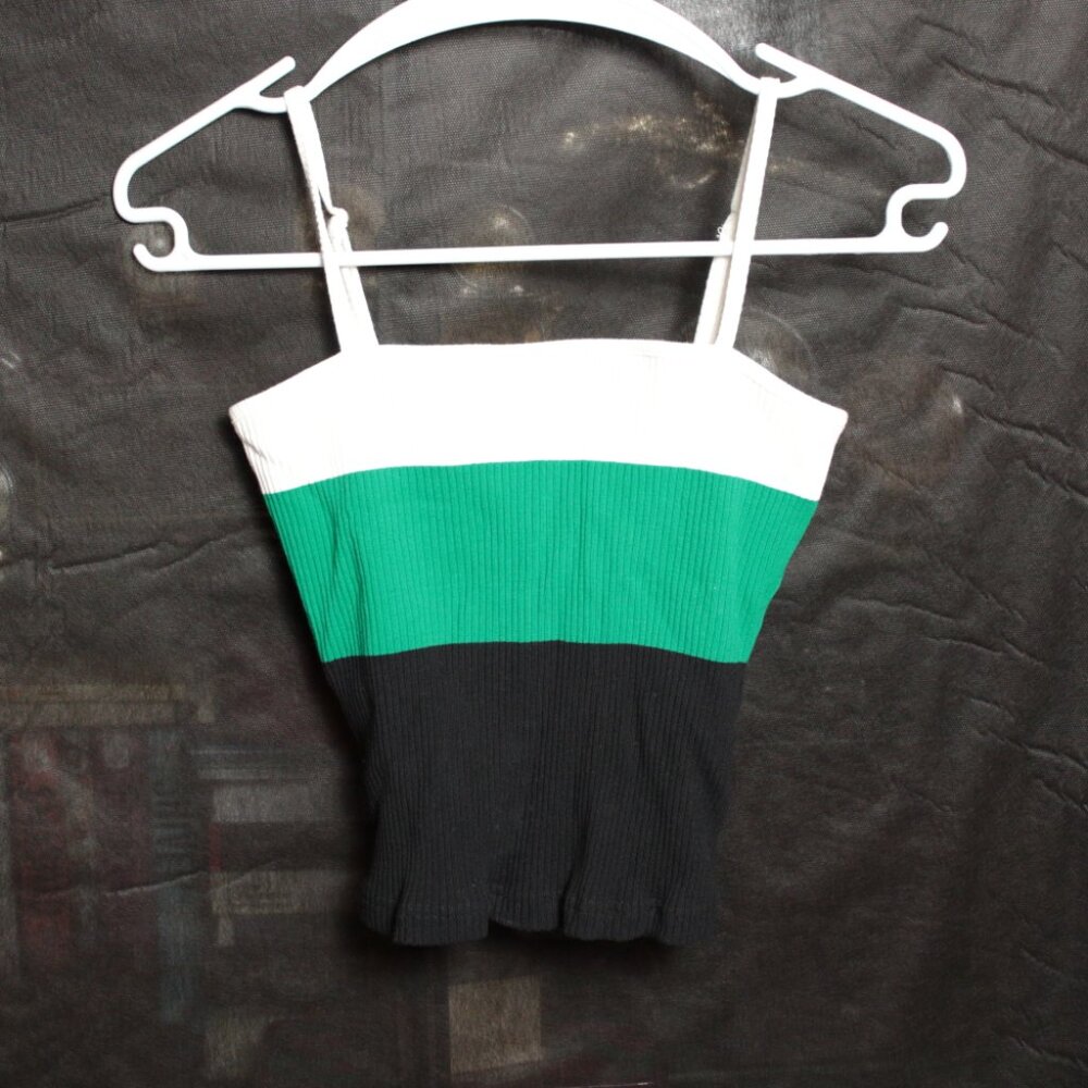 MOTF Greenm Black and White Striped Spaghetti Strap XS